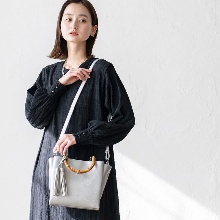 バンブーハンドル2wayミニバッグ[品番：VI000006950]｜Vita Felice