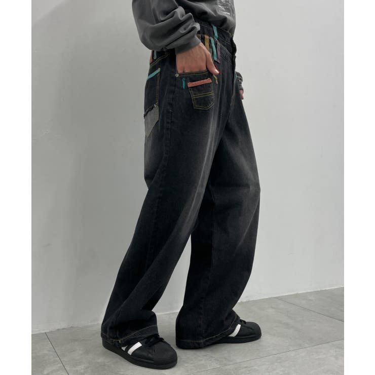 ダブルウエストバギーデニムパンツ[品番：WG010092960]｜WEGO【MEN
