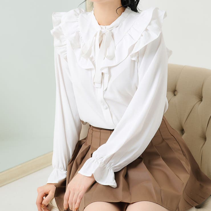ブラウス ラッフル フリル[品番：YU000043804]｜夢展望（ユメテンボウ