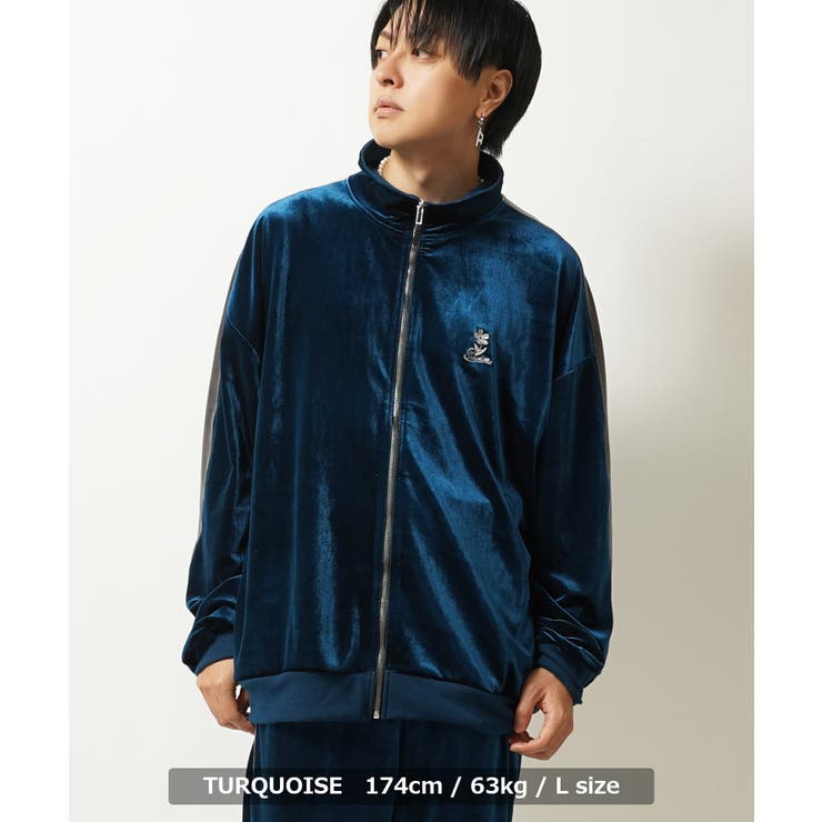 ◇ベロア トラックジャケット 【セットアップ可能】◇[品番