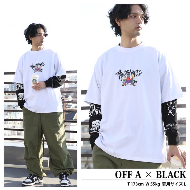 グラフィックロングTシャツ メンズ ロンT 長袖 [品番：EH000006124