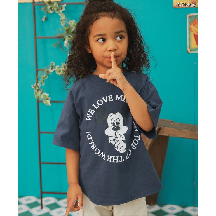 リンク】ディズニーキャラクター/ラグランTシャツ（キッズサイズ