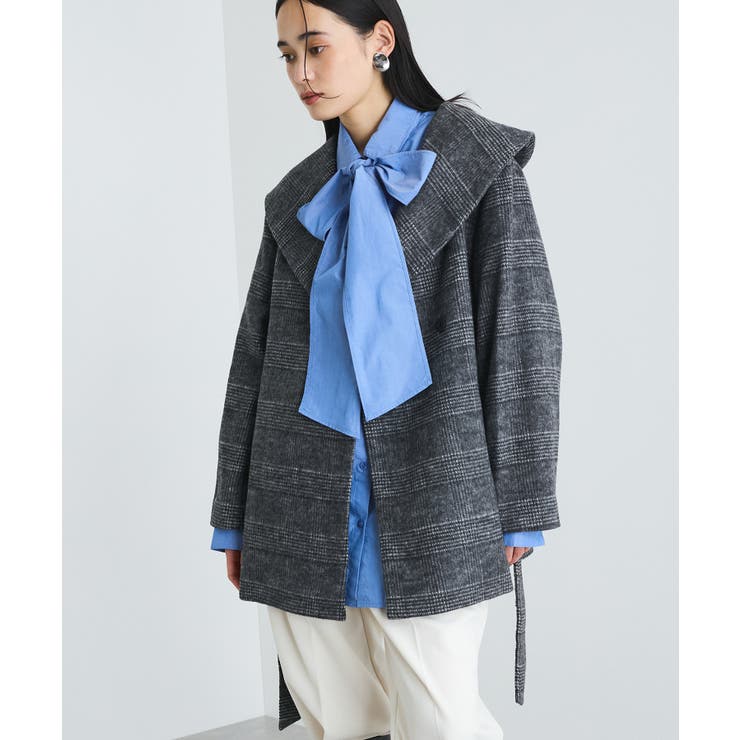 毛混ショールカラーコート[品番：VISW0040026]｜VIS （ビス ）の