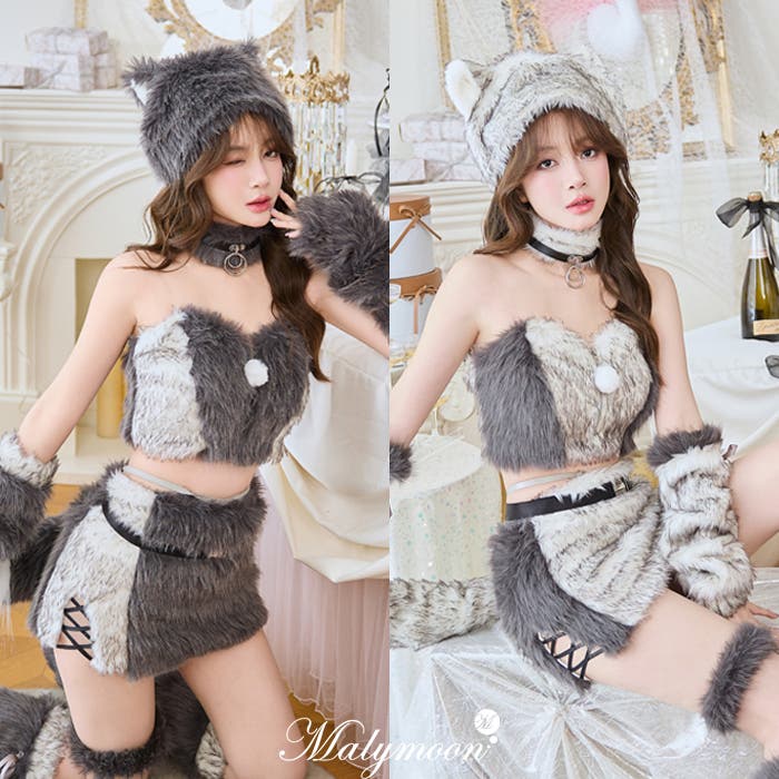 ファーエッジクロスウルフ《ハロウィンコスプレ10点セット》【Malymoon