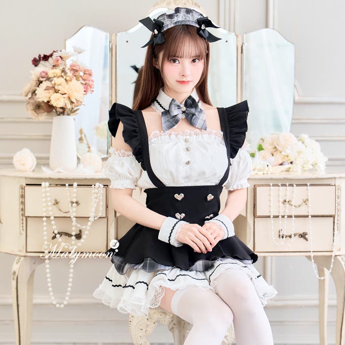 藤咲凪着用】ロイヤルブラックヒロインメイド《オリジナルコスプレ10点