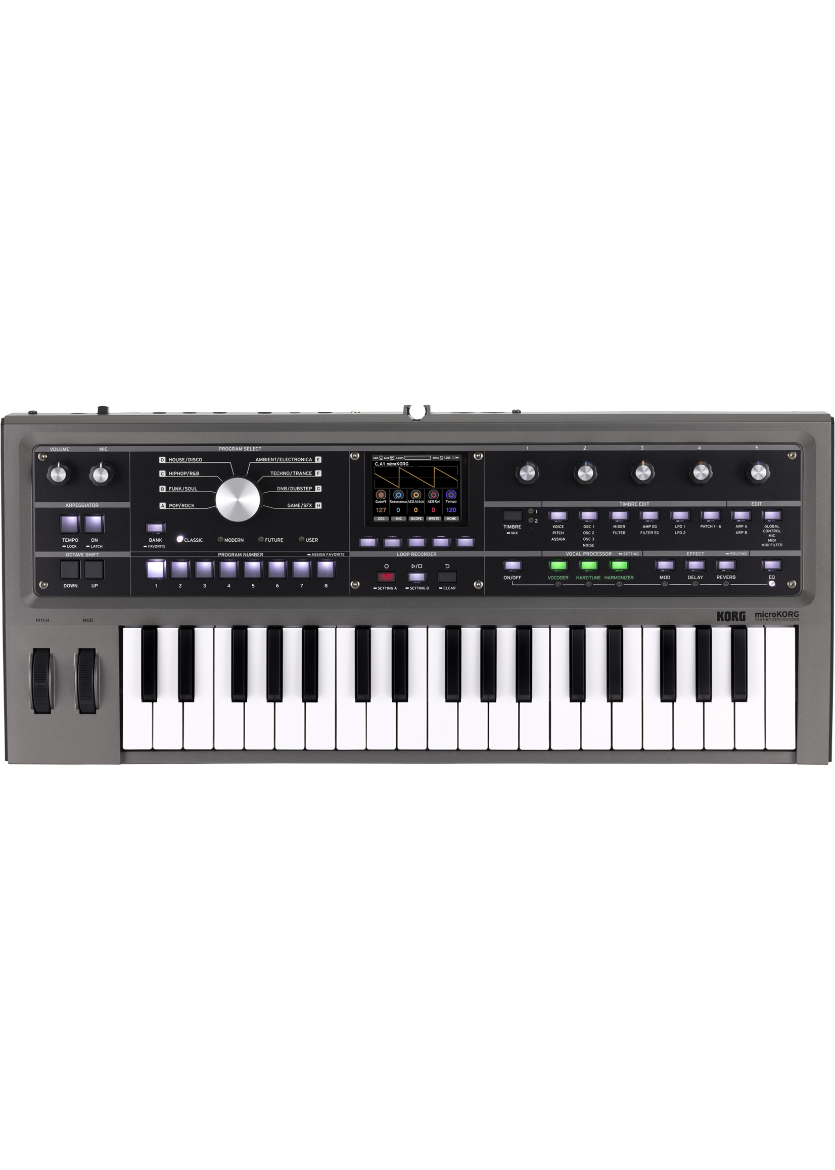 Korg microKORG2 Synthesizer/Vocoder, Black - Murphy's Music