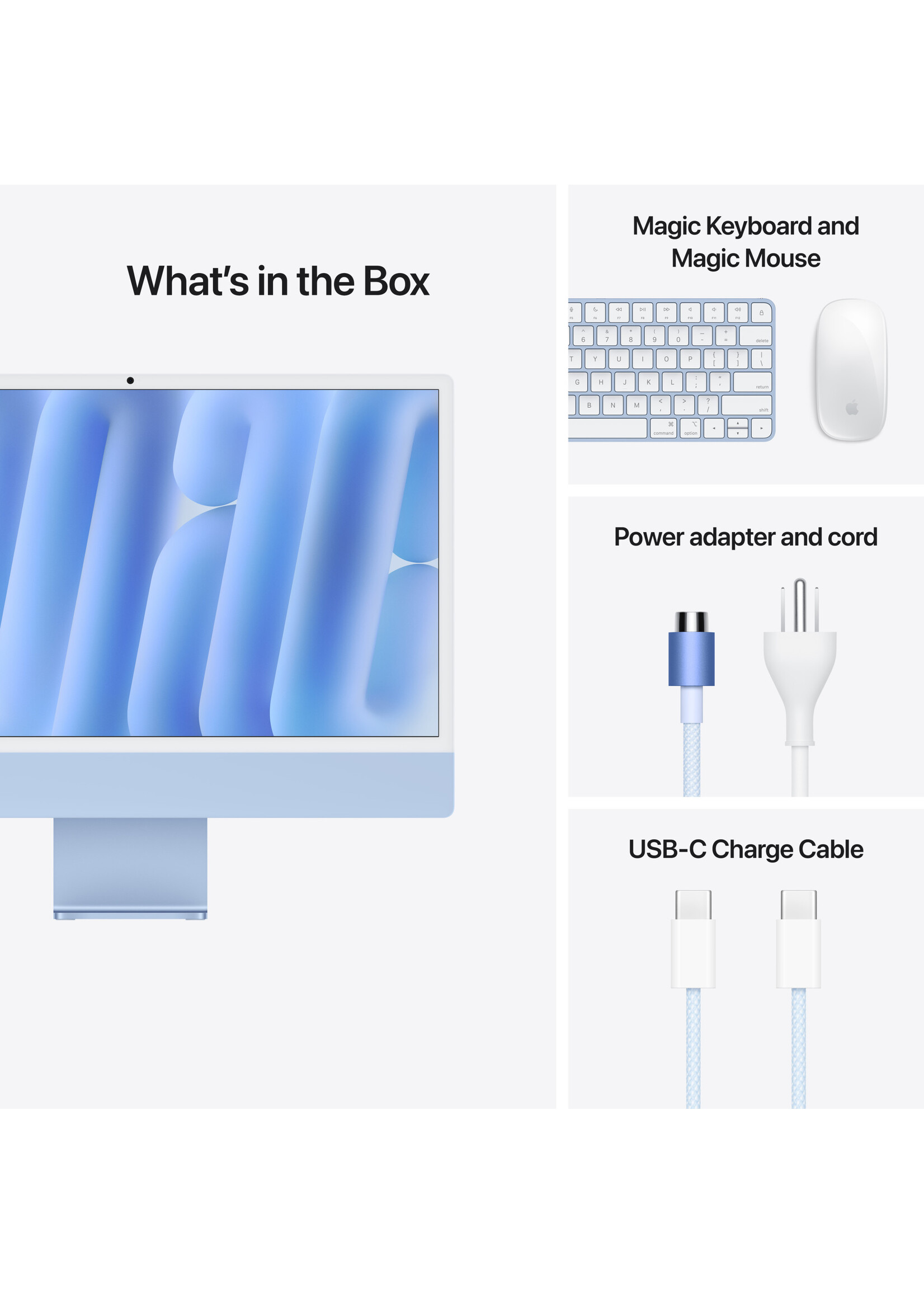 24-inch iMac: Apple M4 chip 8-core CPU 8-core GPU 16GB/256GB