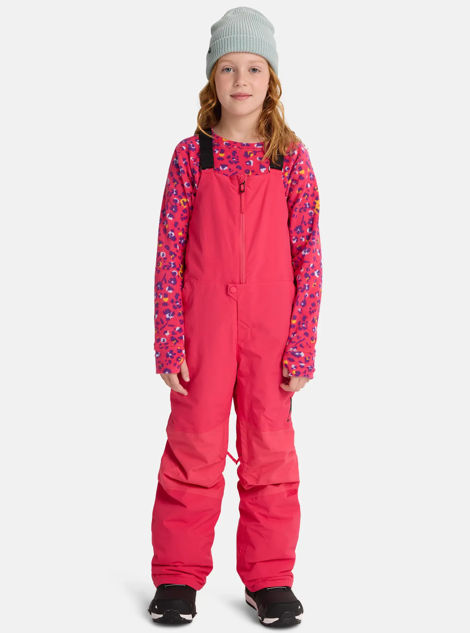 Kids' Burton Skylar 2L Bib Pants- Azalea Pink - Yellow Turtle