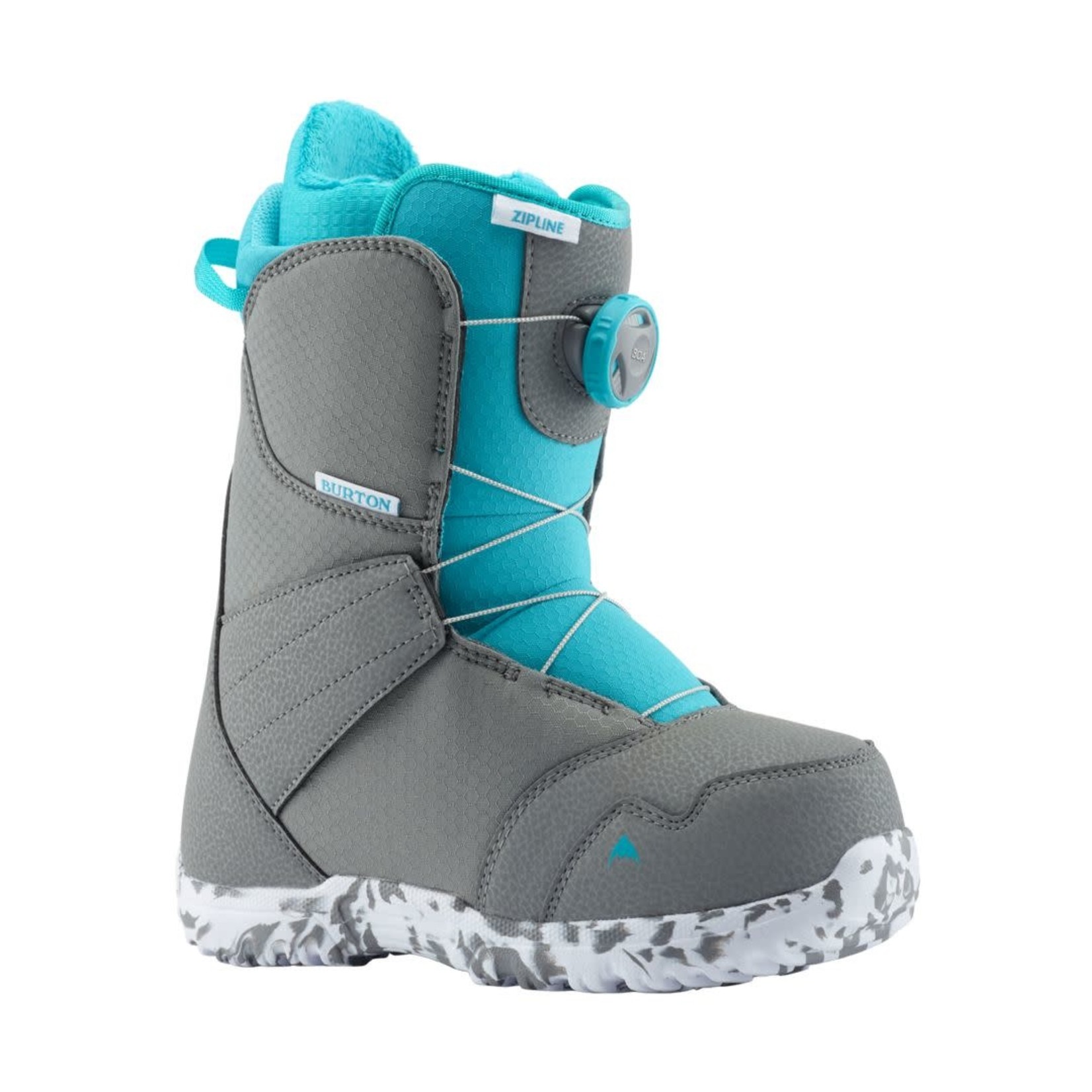 Burton 2020 Zipline Boa Youth Boots - Grey/Surf Blue - Attic Skate