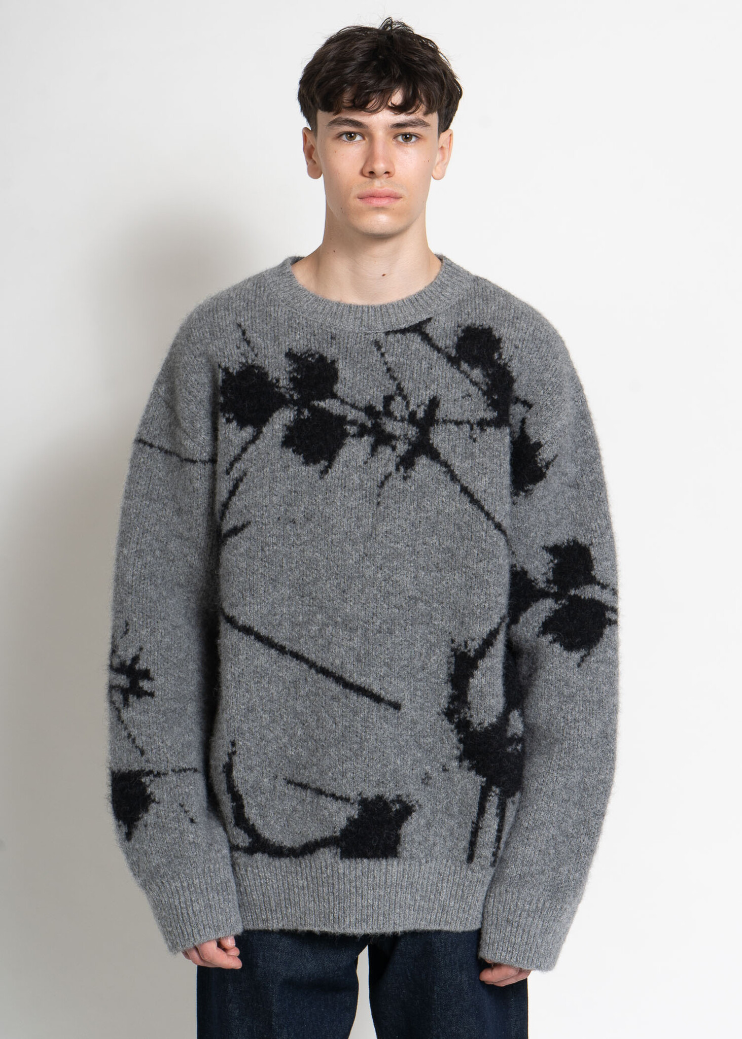 Dries Van Noten: Mid Grey Mainland Sweater | Men's Designer