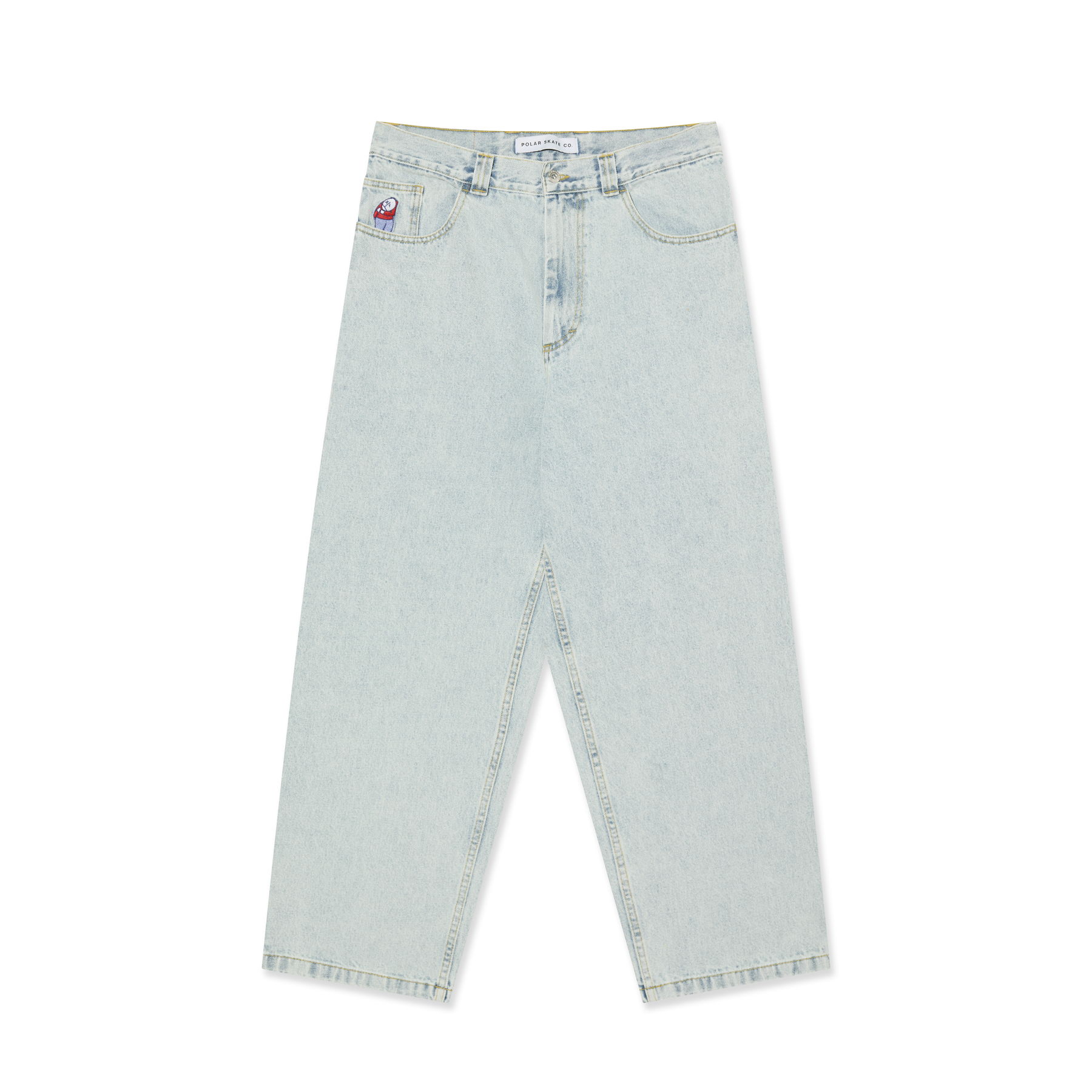 POLAR BIG BOY PANTS OG LOGO LIGHT BLUE - The Choice Shop