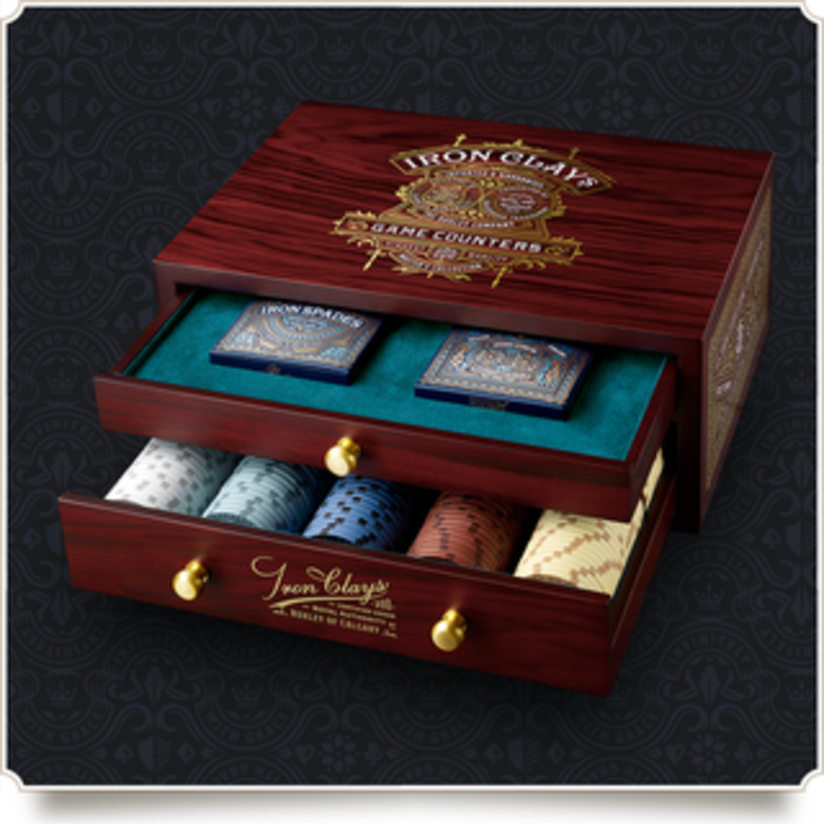 Iron Clays 200 - LE Wooden Chest - Rosewood (Red) - The Wandering