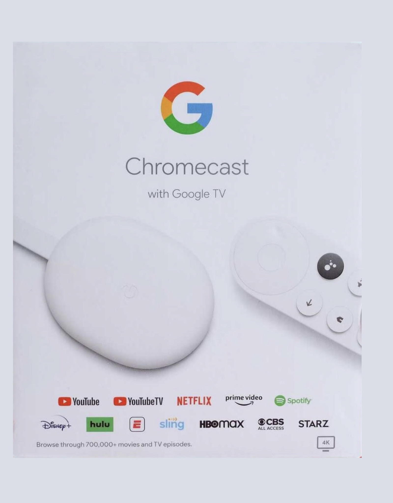 Chromecast with Google TV - 4K - Snow - Gear & Gadget Bermuda Ltd.