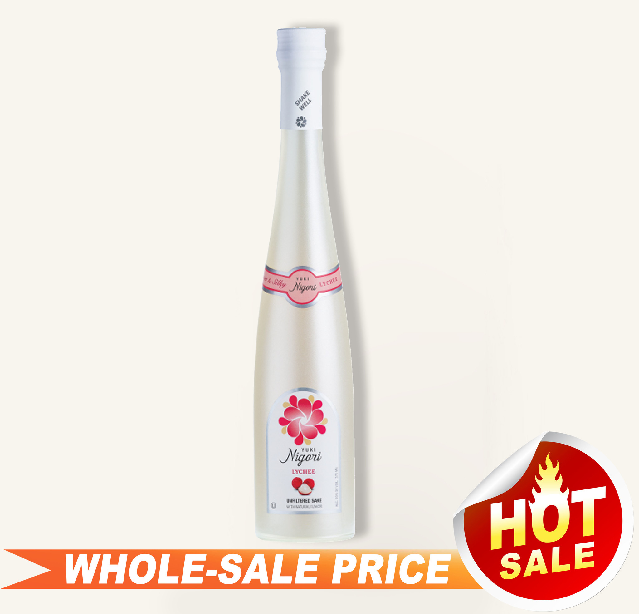 Yuki Nigori Lychee Sake 375ml $9 FREE DELIVERY - Uncle Fossil