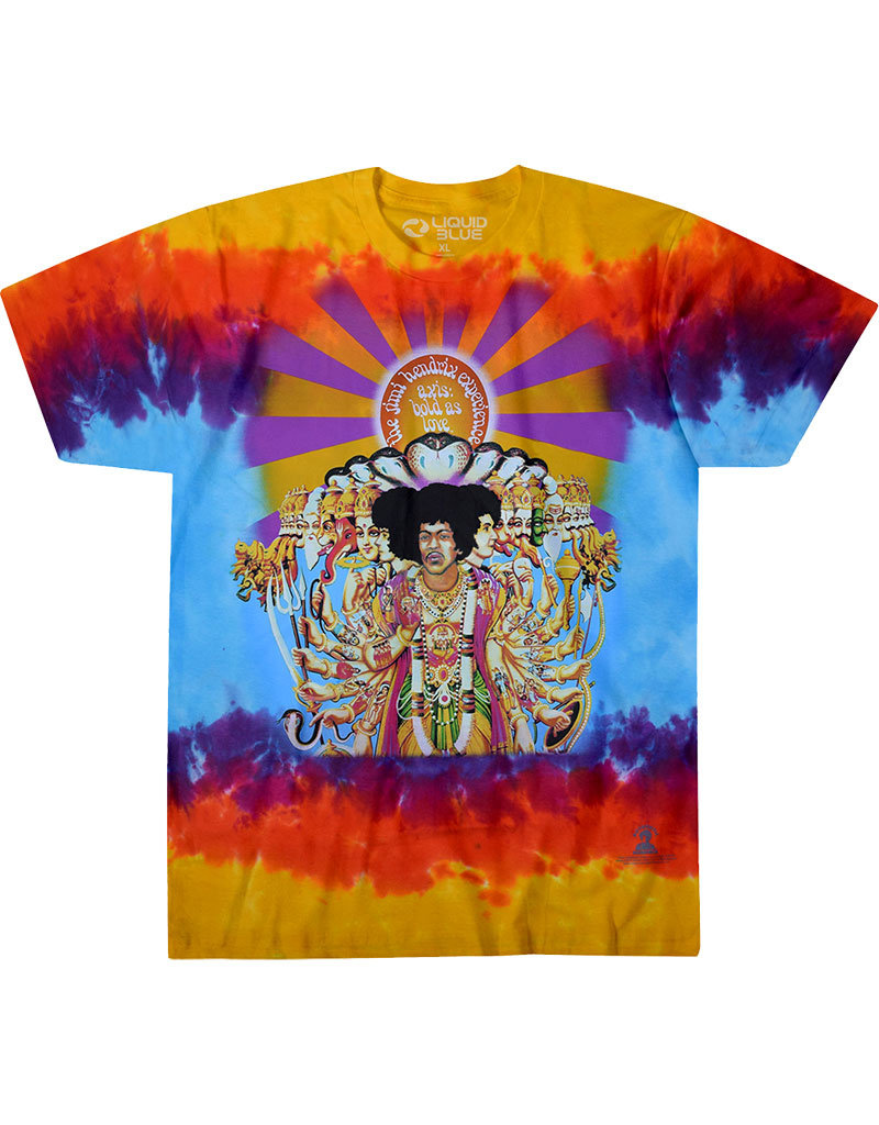 Jimi Hendrix - Axis Bold As Love Tie Dye T-Shirt - Mushroom New