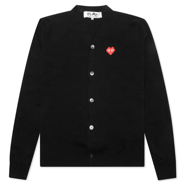 Polka Dot Cardigan Black Heart - Navy – Feature