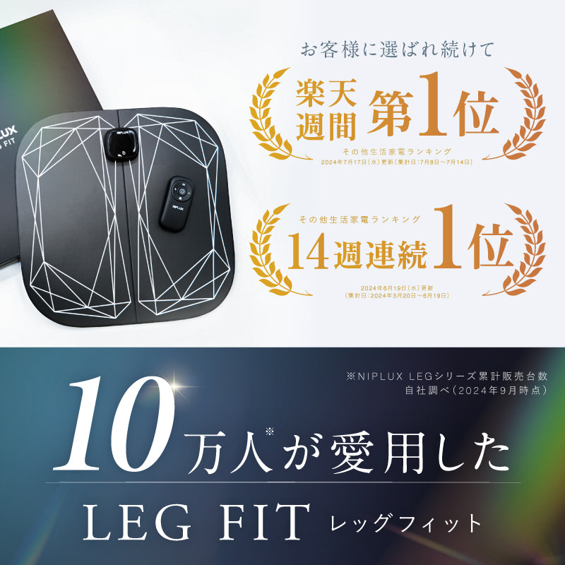 乗せるだけで足スッキリ】NIPLUX LEG FIT│EMS フットマッサージャー