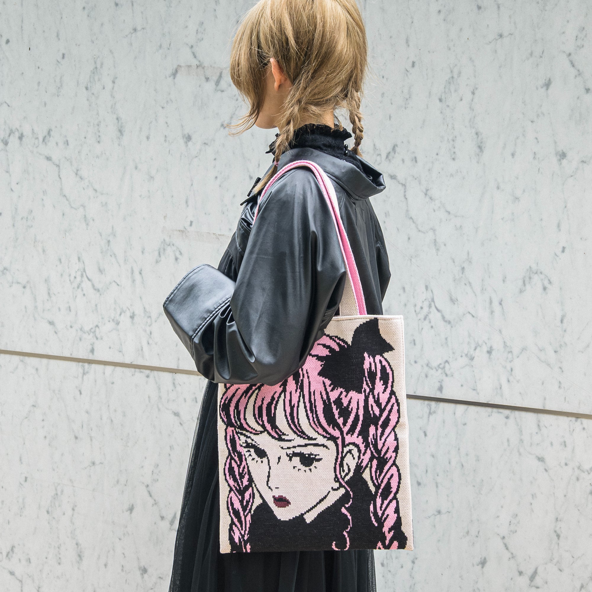 編み物☆堀ノ内×須藤はる奈コラボニットバッグ（Beige）