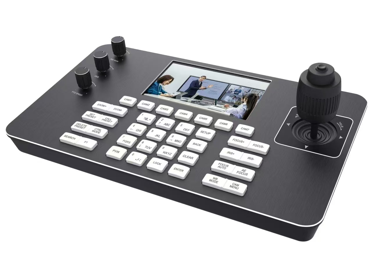 PTZ Controller,4D Joystick VISCA, ONVIF, PELCO PTZ Controller with 5 i
