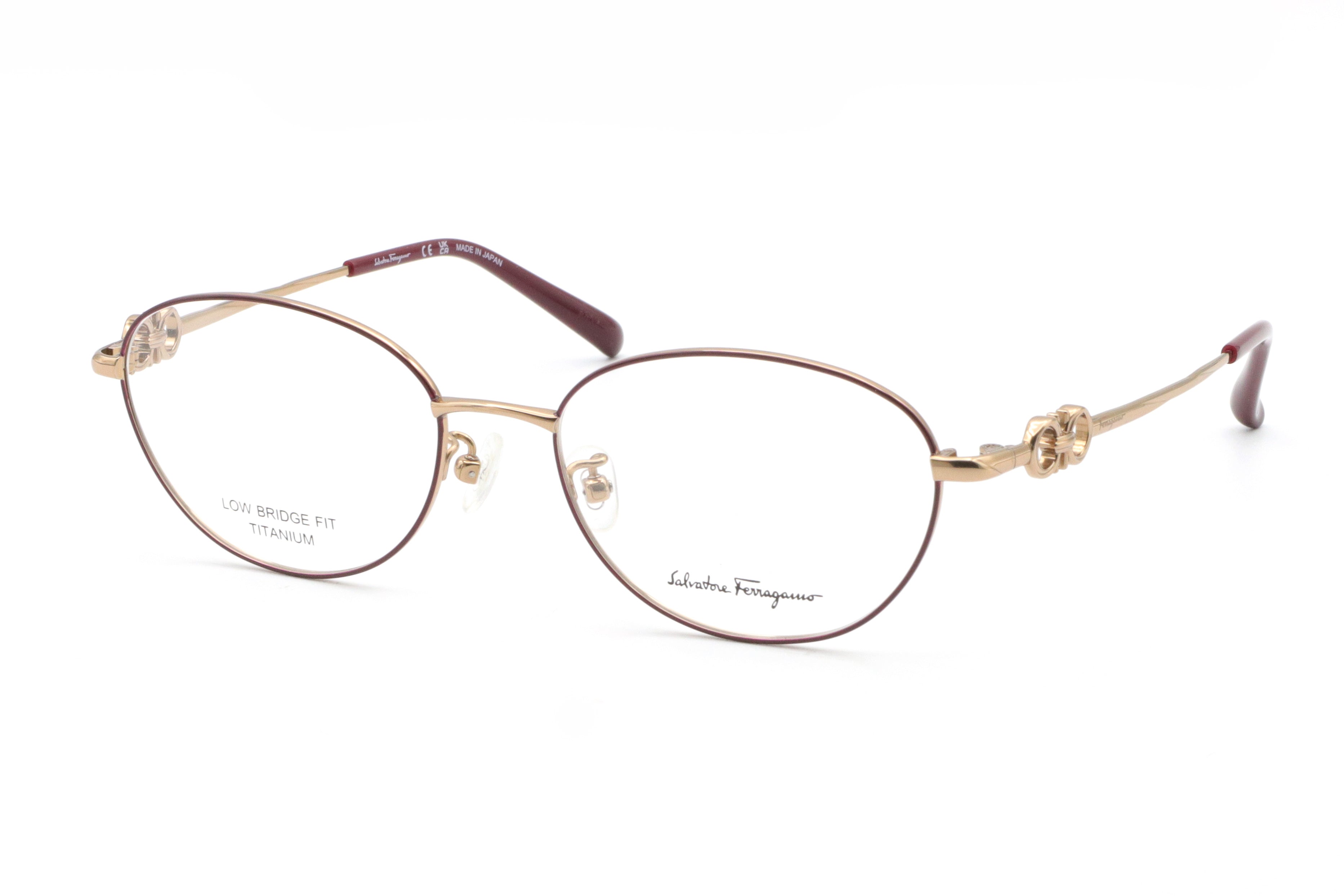 鯖江製】Ferragamo(フェラガモ) SF 2575LB-706レッド/ゴールド(53