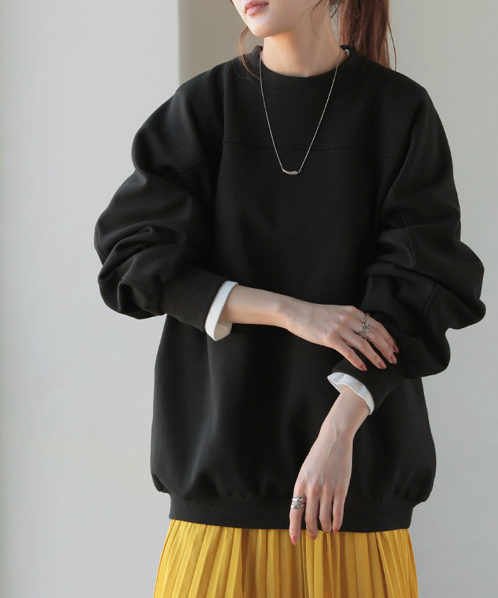 スウェット ダンボール プルオーバー レディース トップス ロング