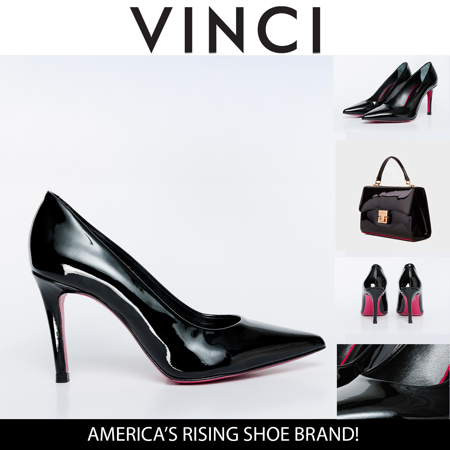 The Ege Black Leather Pump Fuchsia Sole Women Shoe – Vinci Leather