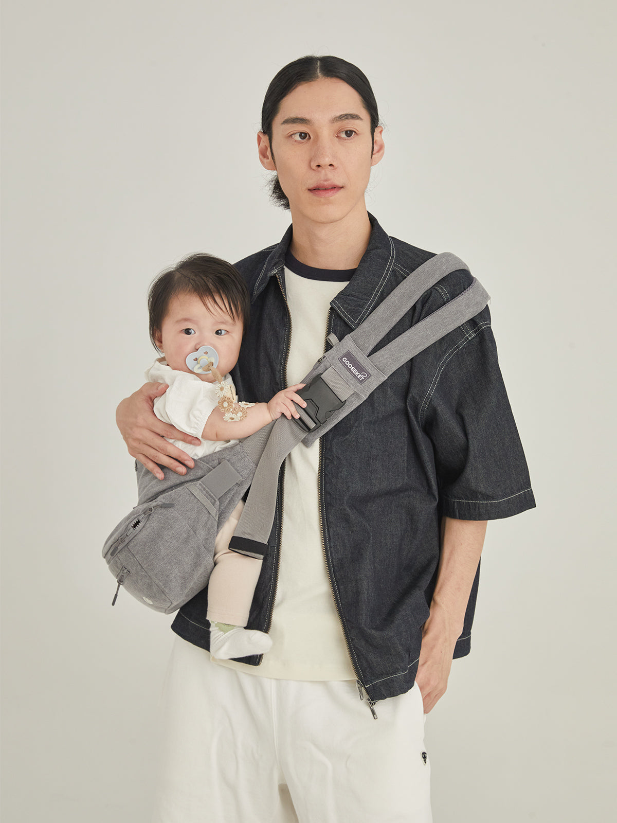グスケット365抱っこ紐Plus【抱っこ紐+バッグ】グレー – GOOSEKET.JP