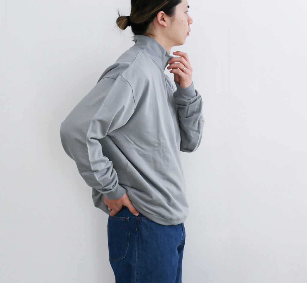 AURALEE ELASTIC HIGH GAUGE SWEAT HALF ZIP P/O – Chum!