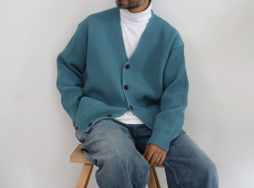 AURALEE SUPER FINE WOOL RIB KNIT BIG CARDIGAN – Chum!