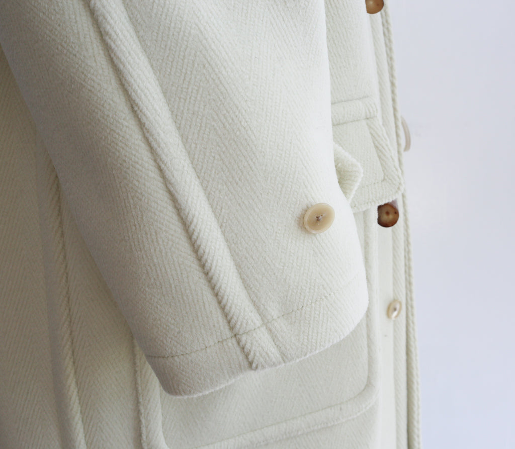 AURALEE WOOL HERINGBONE PILE DUFFLE COAT – Chum!