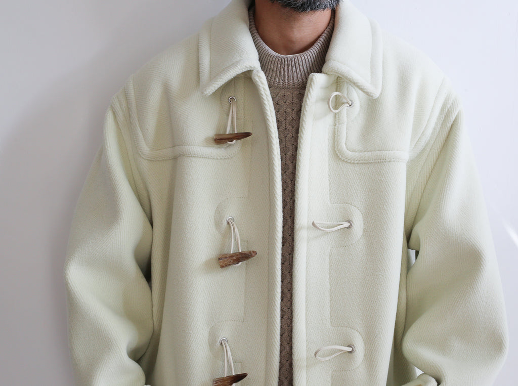 AURALEE WOOL HERINGBONE PILE DUFFLE COAT – Chum!