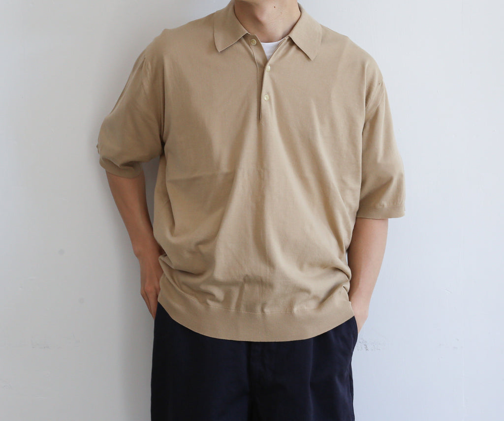 AURALEE SUPER HIGH GAUGE COTTON KNIT POLO – Chum!