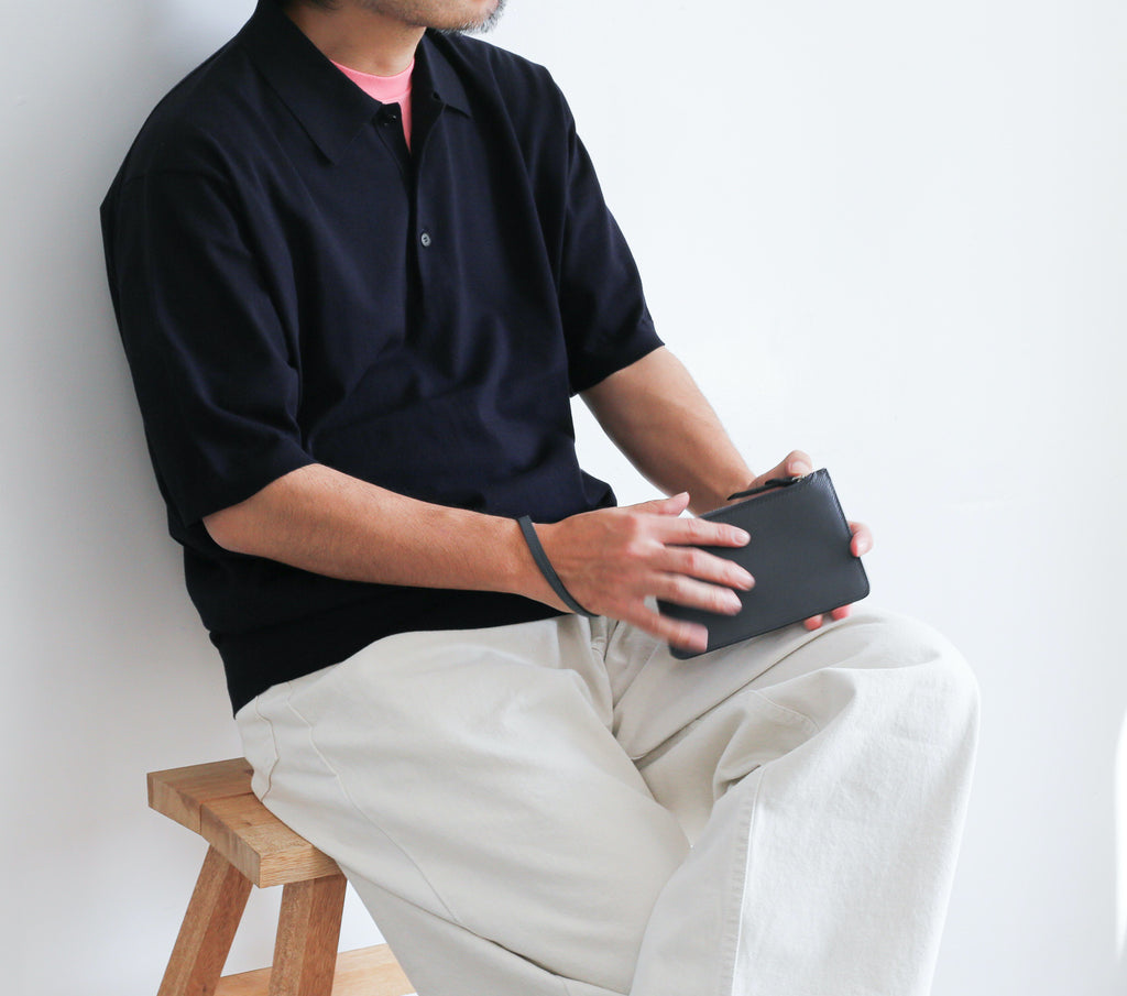 AURALEE SUPER HIGH GAUGE COTTON KNIT POLO – Chum!