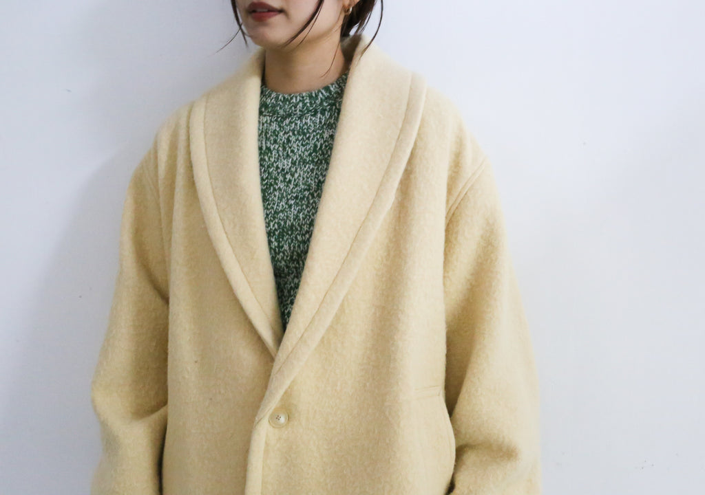 AURALEE BRUSHED ALPACA WOOL MELTON HALF COAT/SKIRT/LARGE STOLE – Chum!