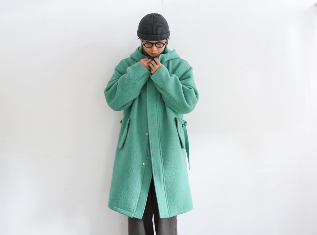 AURALEE BRUSHED ALPACA WOOL MELTON HOODED COAT – Chum!