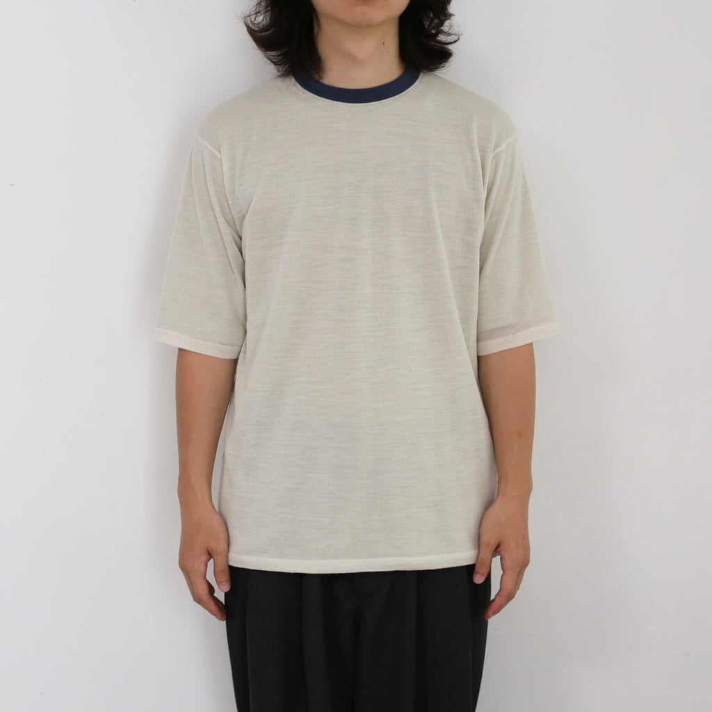 AURALEE HARD TWIST HIGE GAUGE WOOL SILK KNIT TEE – Chum!