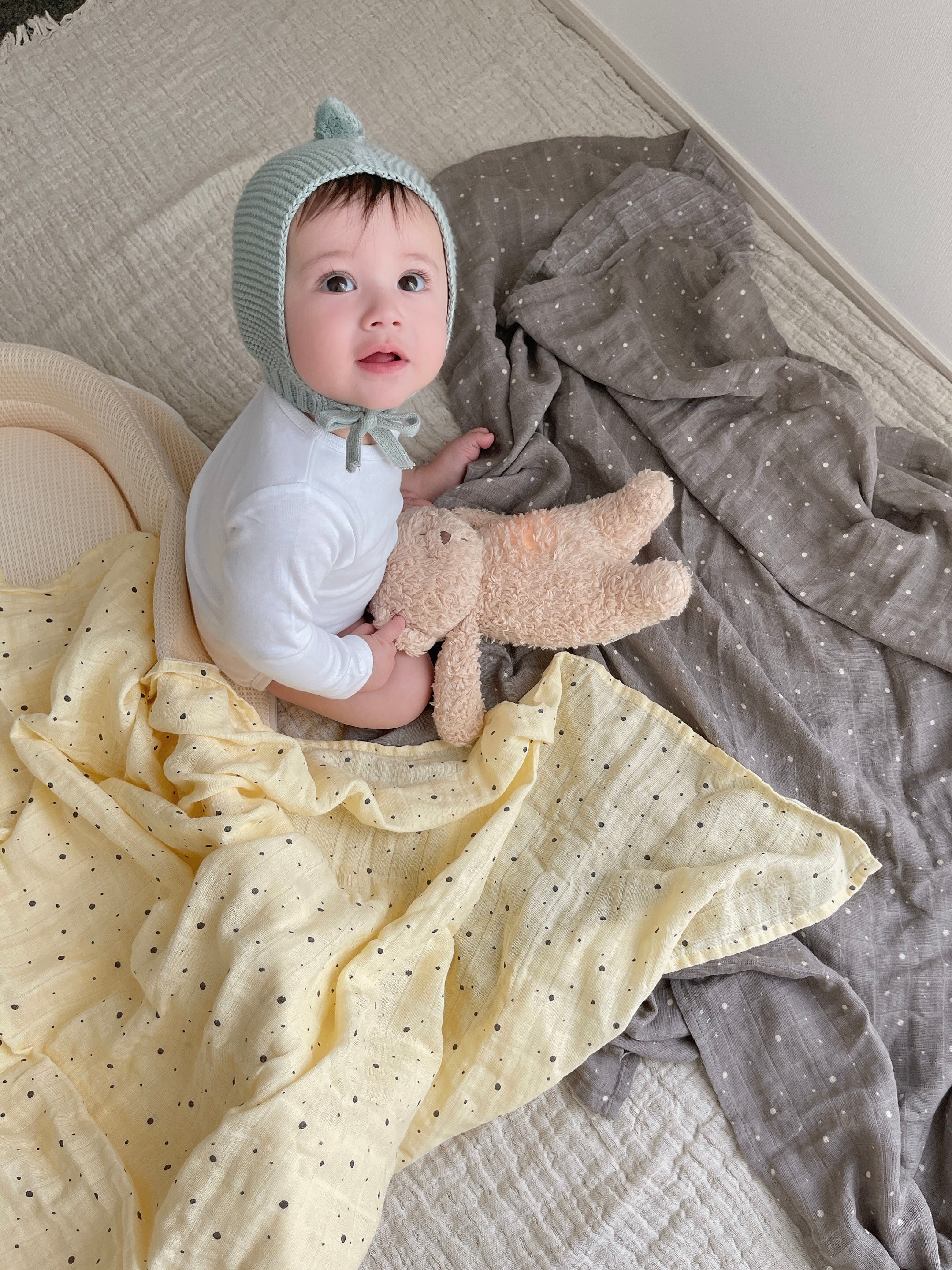 ドット柄 おくるみ - neomamaism（ネオママイズム）公式オンラインストア