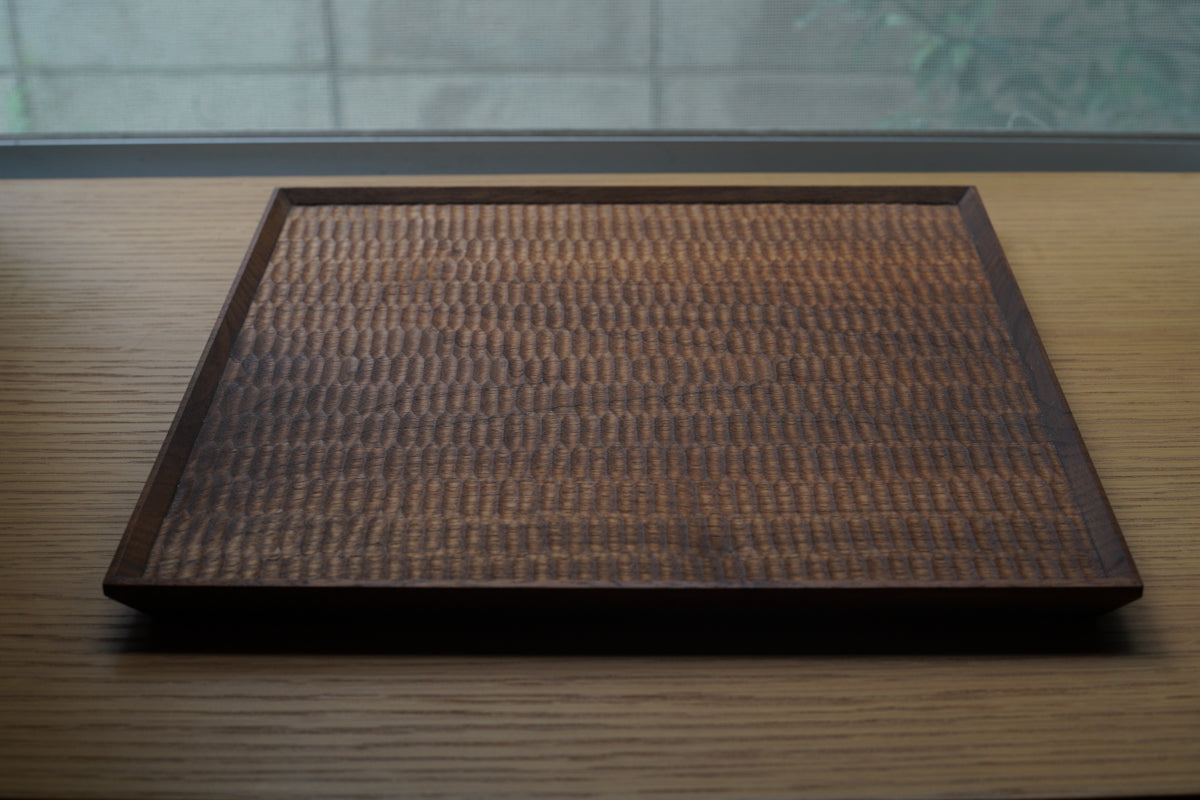 高塚和則 - 木工房玄 | 一人膳 / 角型 / ウォールナット | hinode