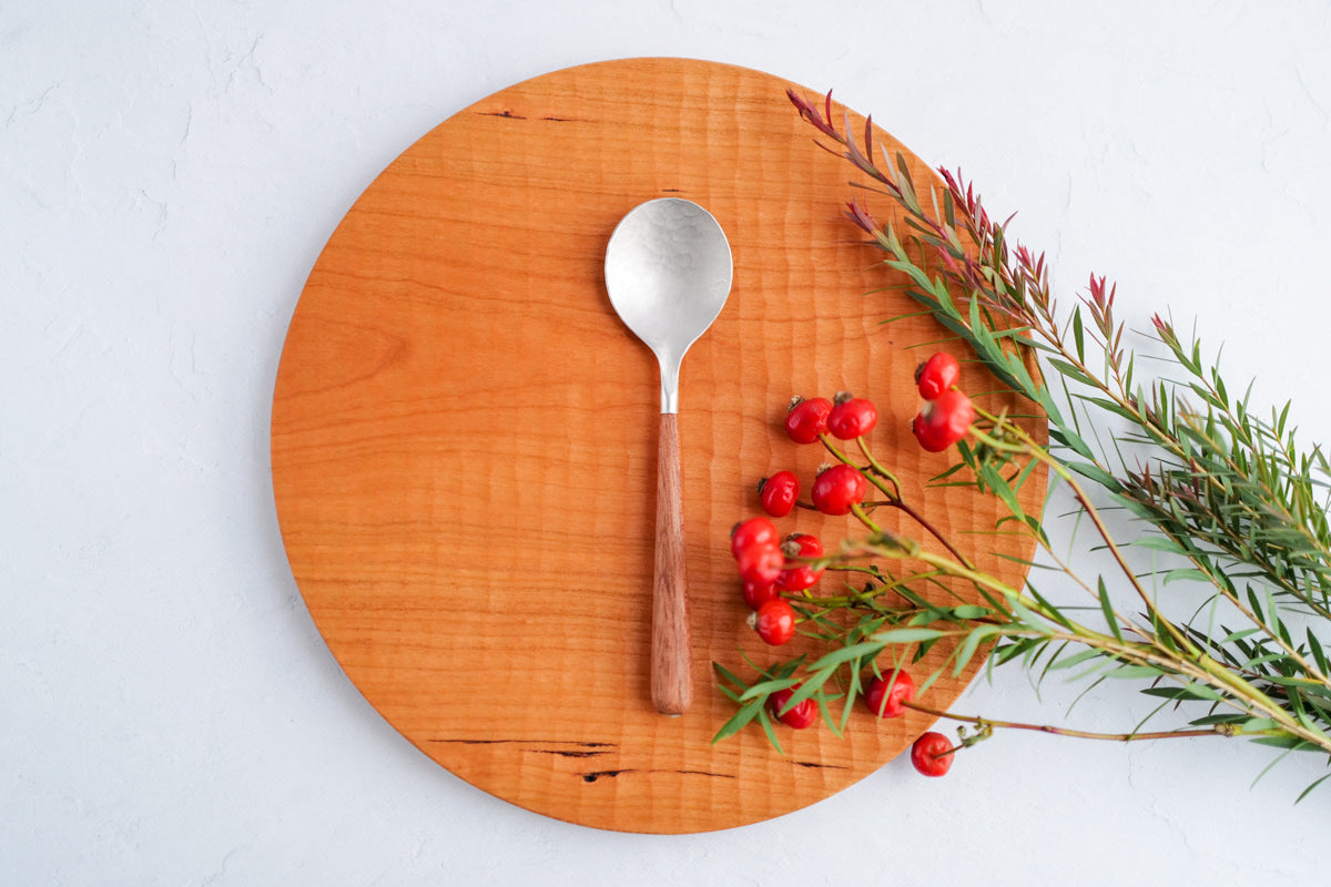 湯浅記央 - 机上工芸舎 | スプーン 持ち手木製 / 小 | hinode（ひので