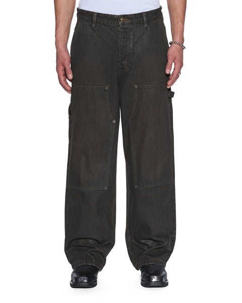 Mens Blackjack Maxx Pant Aged Black Relaxed Denim Jeans | Ksubi ++