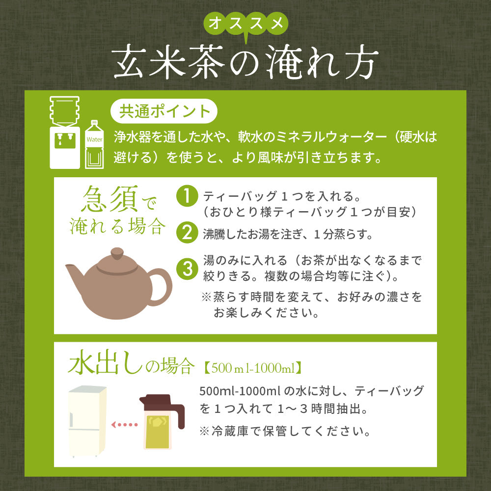 ノンカフェイン玄米茶 4g×32個 | みずたま農園製茶場