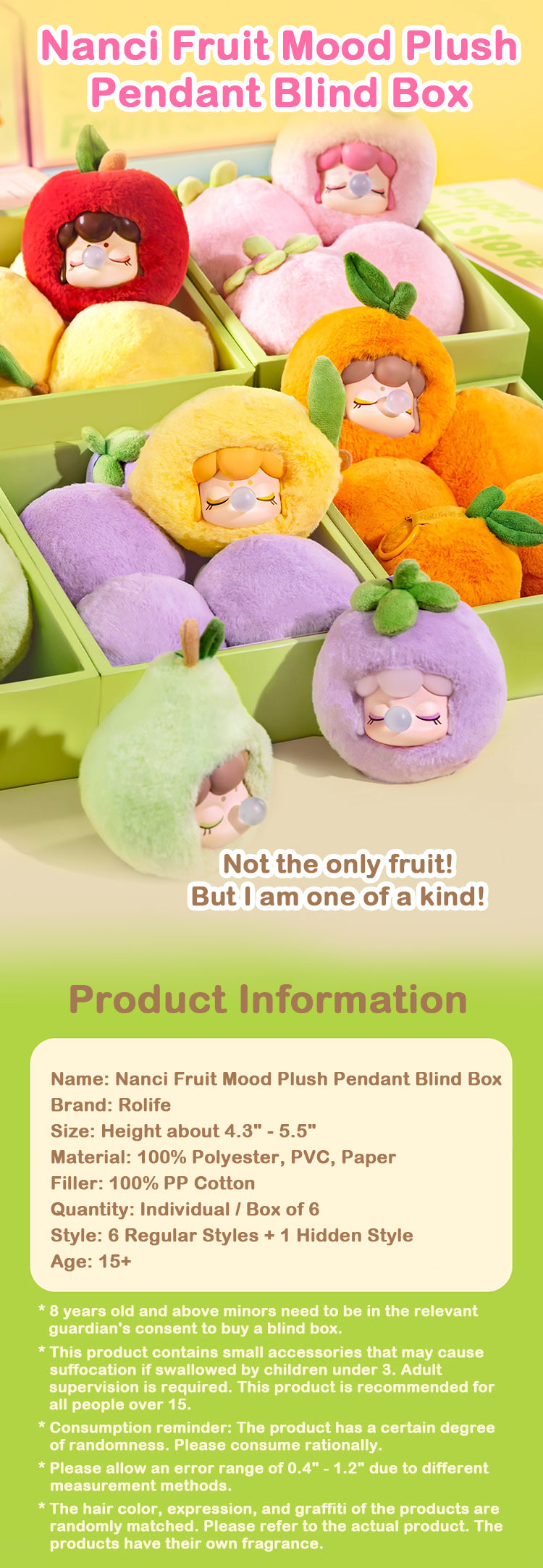 Nanci Fruit Mood Plush Pendant Blind Box – KIKAGoods