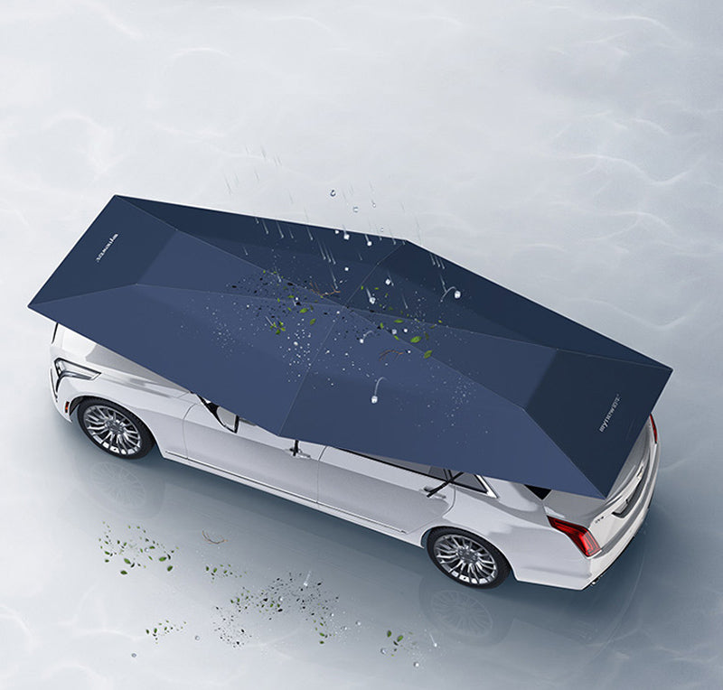 自動収納 サンシェード 傘式 折り畳 リモコン 電動 取付簡単 汎用 防風