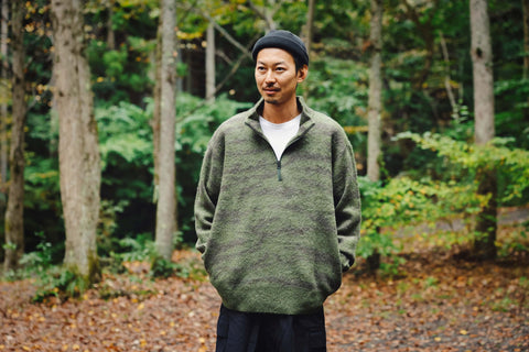 UNFRM（ユニフォームアウトドアスタンダード）MOHAIR KNIT CAMO HALF