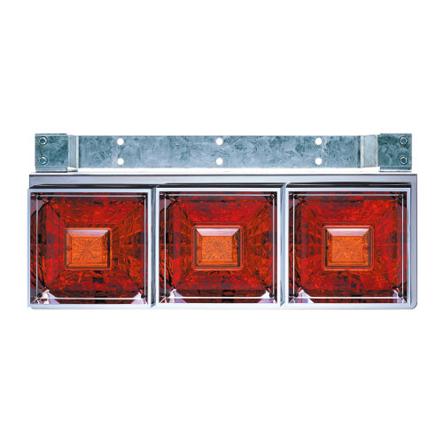 角型3連フラッシュテールランプ大型 リレー付 525701 ジェットイノウエ