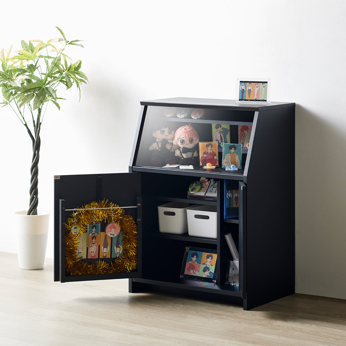 OPN-8060ST-BK 幅59cm｜製品一覧｜組立家具 OLIVE｜製品案内｜朝日木材