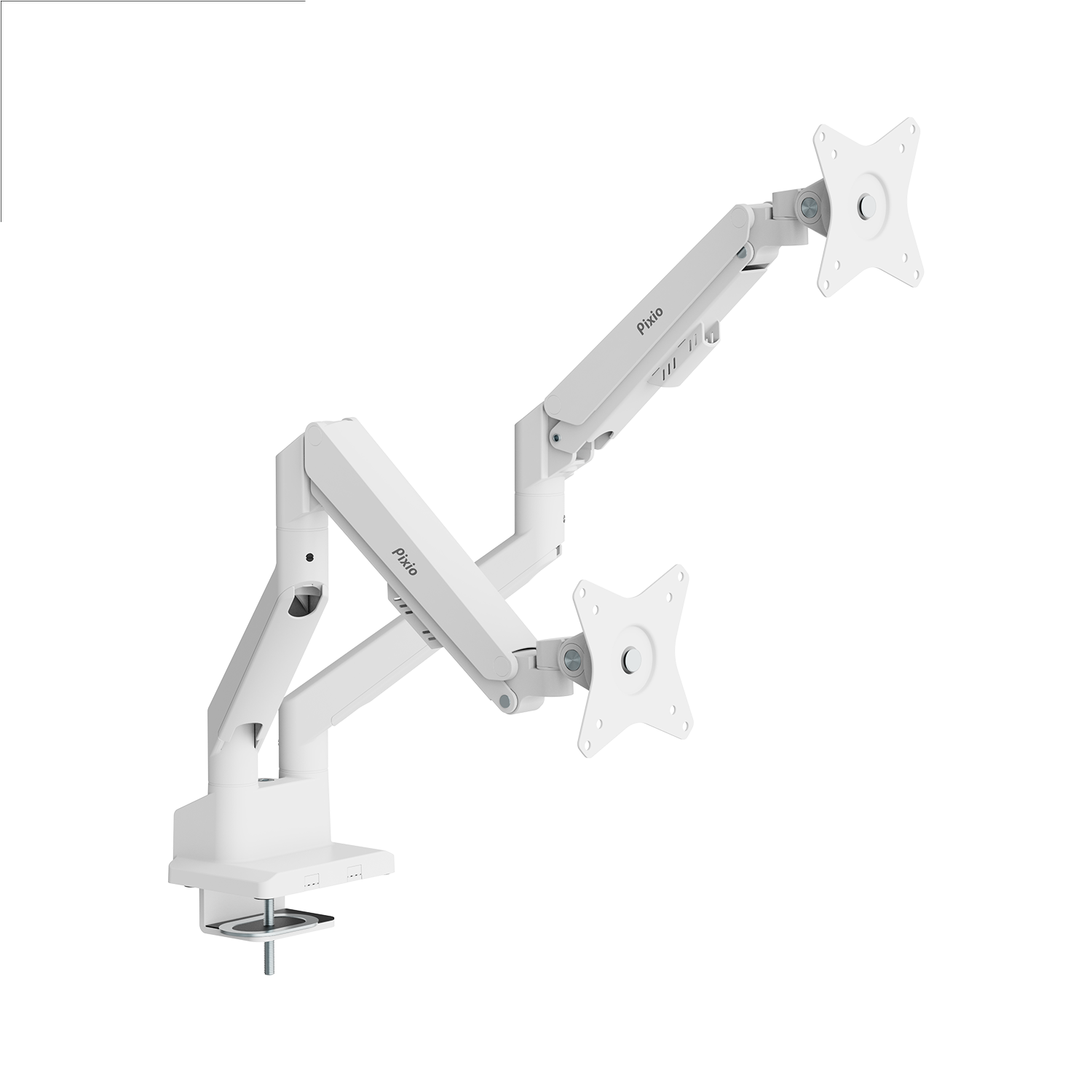 人気のWaveシリーズに高性能デュアルモニターアームが登場。ホワイト