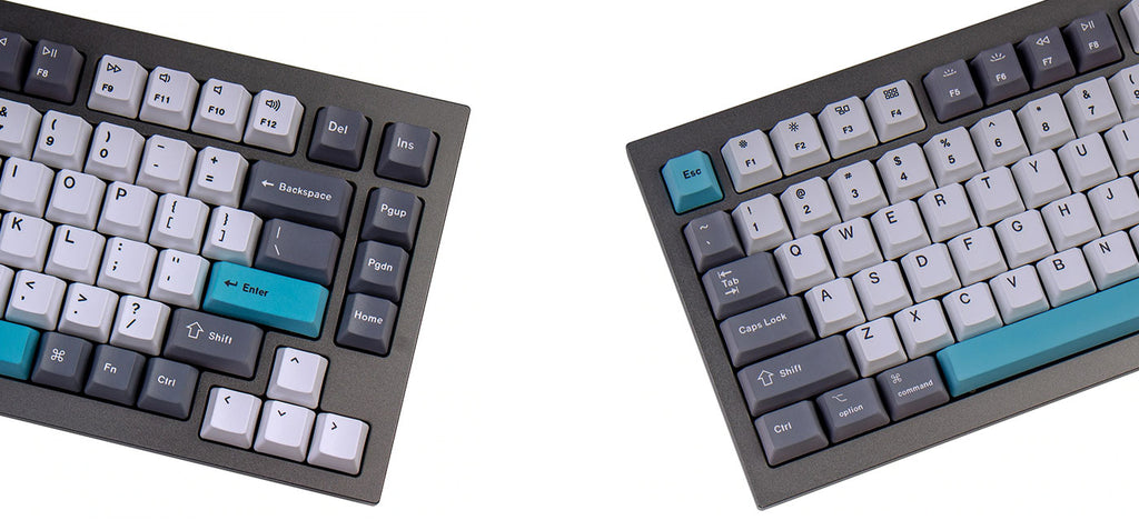 Keychron OEM Dye-Sub PBTキーキャップセット(Grey White Blue