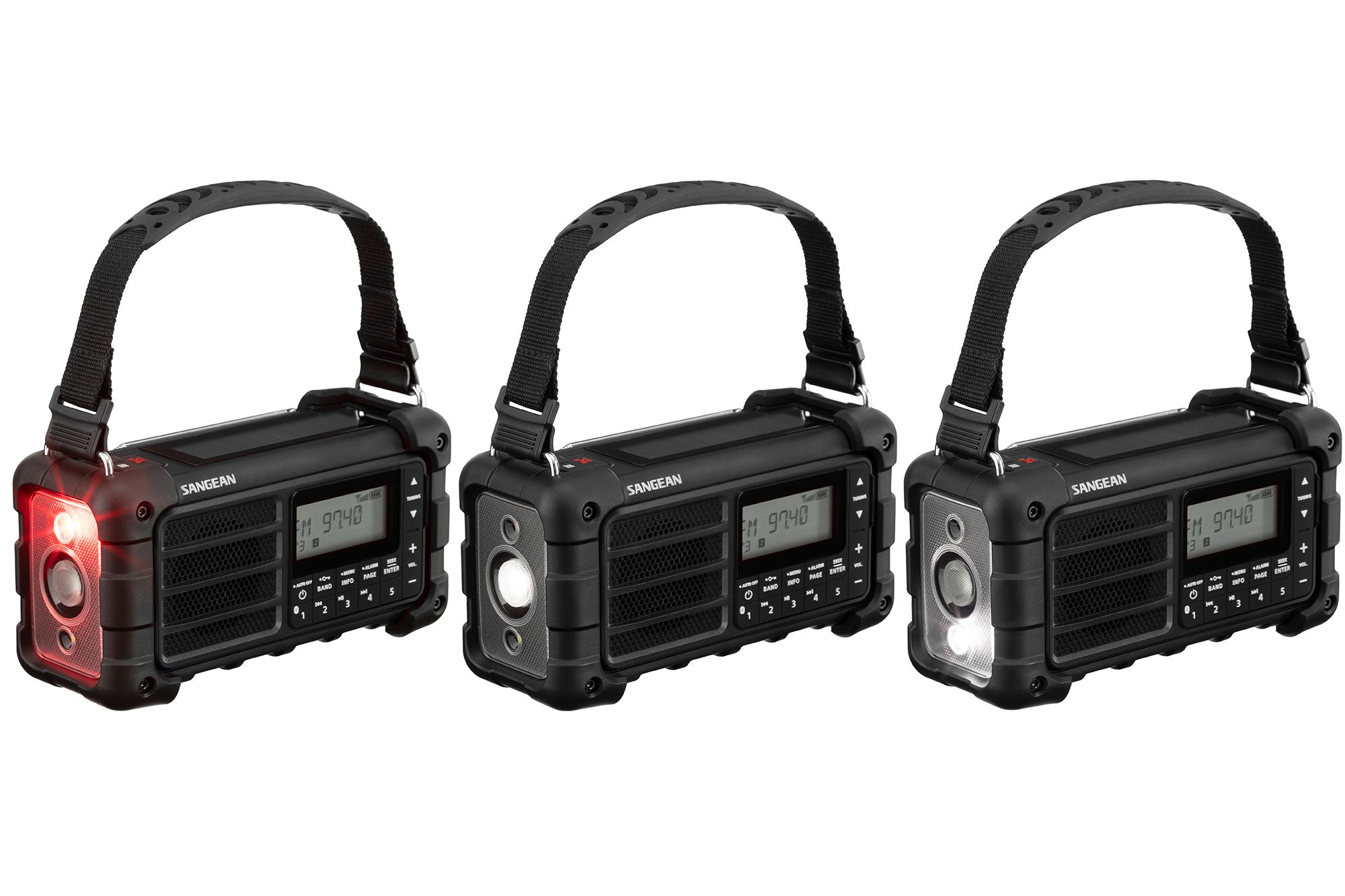 Sangean MMR-99J・AM/FM、Bluetooth、AUX、防塵・防水、手回し