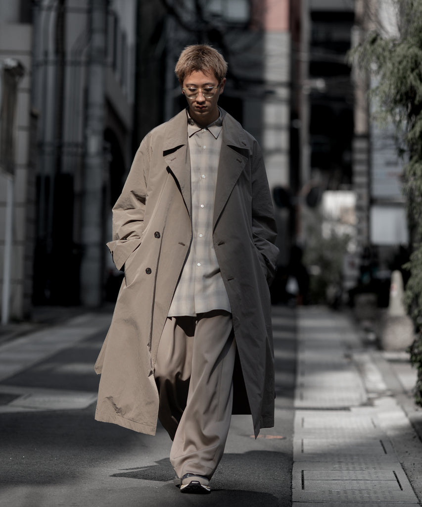 ssstein | WINDPROOF NYLON DOUBLE BREASTED COAT – session